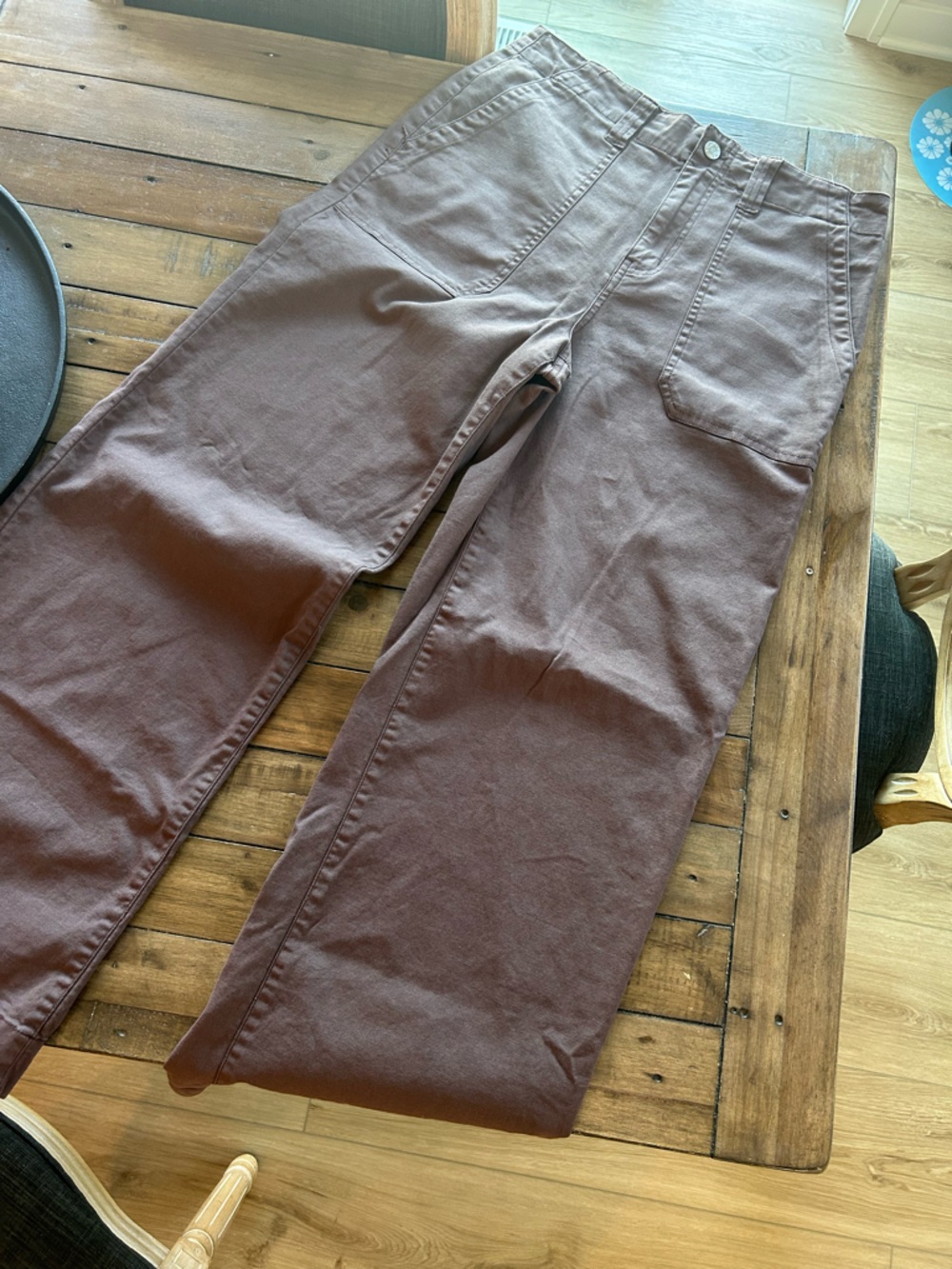 Daze Trooper High Rise Brown Wide Leg Pants 28